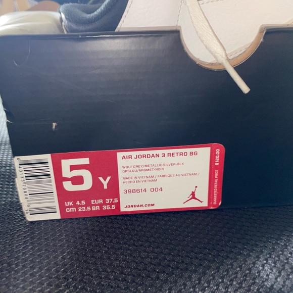 5Y Jordan 3 Retro - Picture 2 of 4
